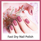 16.5ml Dark Pink Nail Polish Large Volume Quick Drying Nail Polish, Fast Drying and Long Lasting Color Nail Art DIY Home Manicure Gift for Women