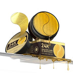 24k Gold Eye Patches - Firming, Glowing & Hydrating Hydrogel Mask for Puffy Eyes, Dark Circles, Wrinkles, Fine Lines, Eye Bags Treatment, Korean Skincare Gifts for Women and Men, 60Pcs