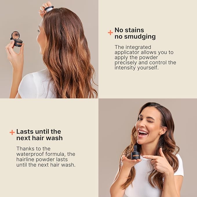 IMPERIO Root Touch Up Hair Powder for Concealing Hair Loss instantly - Hairline Powder for Women & Men - Water resistant Root Cover Up for Thinning Hair in Premium Hairdressing Quality (Light Blonde)