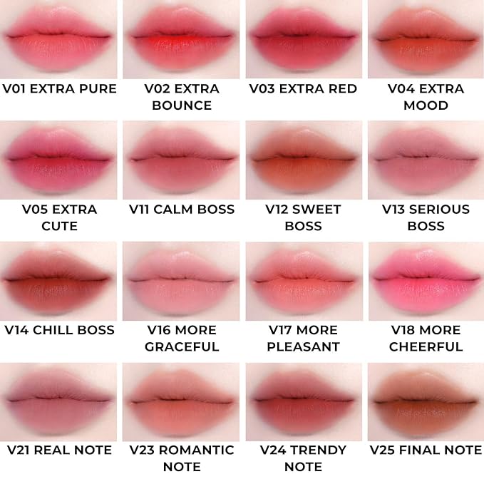 BBIA Last Velvet Tint NEW - Soft Creamy Matte Finish Lip Stain, Blur Effect & Velvety Texture, Long-Lasting, High Pigment, Non-Drying, Vegan, Korean Lip Makeup (V18 MORE CHEERFUL, Pack of 1)