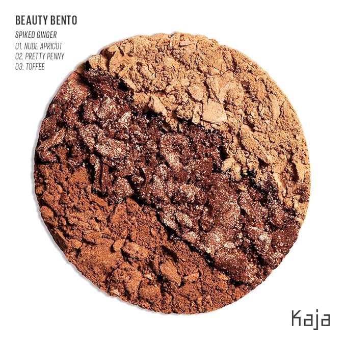 Kaja Beauty Bento Collection - Bouncy Eyeshadow Trio | Warm Honey Tones, Travel Size, 10 Spiked Ginger, 2019 Allure Best of Beauty Award, 0.03 Oz