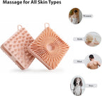 2 PC Silicone Exfoliating Body Scrubber, Silicone Body Shampoo Brush, Soft Silicone Loofah for Sensitive Skin, Shower Silicone Hair Scalp Massager, Easy to Clean, Lather Well(Gray&Pink)