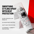 IGK GOOD BEHAVIOR Smoothing Frizz Fighters Set | 4-in-1 Prep Spray + Spirulina Protein Smoothing Spray | Frizz Control + Heat Protectant | Vegan + Cruelty Free