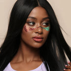 FANDAMEI Face Glitter Face Gems, 40 Colors Glitter Gel Palette with 6 Sheets Self Adhesive Hair Gems, Face Jewels for Women. Face Rhinestones Pearls for Women, Body Hair Glitter