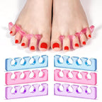 MelodySusie 6Pcs Toe Separators for Women Pedicure, Flexible Soft Silicone Toe Spacers Kit for Separating Fingers & Toes, Nail Polish and Grooming, Suitable for Home DIY Salon tools, Gifts for Women