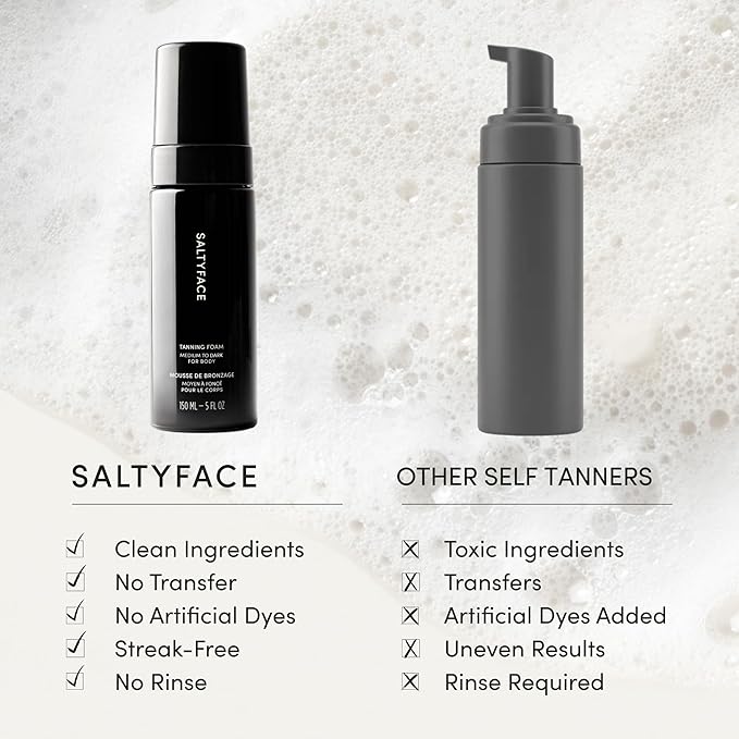 SALTYFACE - Tanning Foam - Shade Medium to Dark - 5 FL OZ