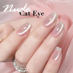 AZUREBEAUTY Cat Eye Nail Polish Quick Dry Nude Glitter Toe Nail Polish Natural Shine Nail Lacquer Salon-Quality for Women Girl Gifts