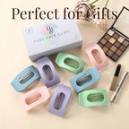 8 Pack Pastel Flat Hair Clips for Girls – Large Cute Matte No-Slip Claw Clips for Thick & Thin Hair Pink, Blue, Green, Purple, Soft Color Aesthetic Hair Accessories for Teen or Preppy Style