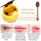 2 PCS Bee Lip Balm Lip Mask Honey Pot Honey Lip Mask Propolis Moisturizing Lip Balm with Stick - Hydrating Prevention Dry and Cracked Lip Scrubs Exfoliato Lip Wrinkle Skin Care Products