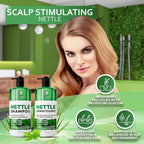 Nettle Shampoo and Conditioner Set - Sulfate Free to Boost Volume - Thickening, Strengthening, Volumizing Formula for Fine and Thinning Hair Women and Men - 16 Fl Oz (Pack of 2)
