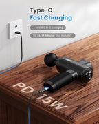 RENPHO Massage Gun Deep Tissue, Valentine's Day Gifts, Percussion Handheld Neck Massager FSA Eligible, Electric Mini Back Massagers with Carry Case for Athletes Men Women, HSA, Active