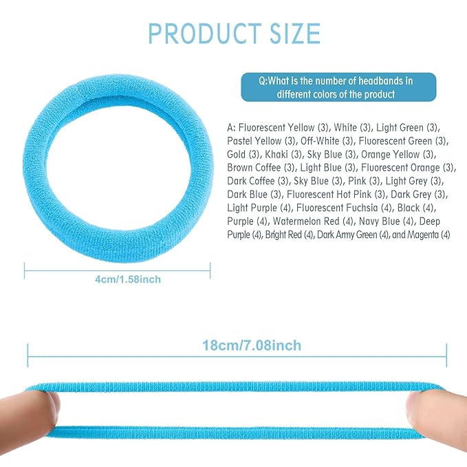 100PCS Elastic Hair Ties, Seamless Hair Band, Ponytail Holder No Crease Damage, Cotton Bands, Hair Scrunchies for Thick Thin Hair, Hair Accessories for Women Christmas Gift