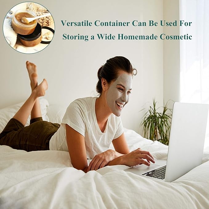 2oz Plastic Jars with Lids 36PCS Small Cosmetic Slime Containers Clear Travel Round Jars Empty Sample Containers Leak Proof Pot Jars with Black Lids for Lotion and Cream Acrylic Powder