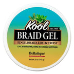 KOOL Braiding Gel Maximum Hold for LOC & Twist - No Flaking, No Whitening, Fast Drying, High Shine, Cool & Refreshing, Long Lasting Hold (5 oz)