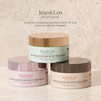 Jean & Len Melting Moisture Body Treatment Rosemary & Ginger, for a fragrant care result, for normal skin, nourishing body butter, without parabens & silicones, 6.76 Fl. Oz.