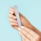 3 Pcs Stainless Steel Nail Files Kit with Leather Case, Double Sided Metal Nail Files with Anti-Slip Handle for Women and Men, Metal File Buffer Manicure Pedicure Tools for Fingernail Toenail(Black)