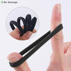 72PCS Black Hair Ties No Damage & Hair Bands for Women's Hair,Ponytail Holders & Hair Elastics Set (1.6in Black)