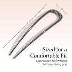 Kitsch Metal French Hair Pin for Women - Elegant Hair Accessories, Ideal for Buns & French Twist, Designed for a Secure, Comfortable Fit | Ideal Gifts for Women - Hematite