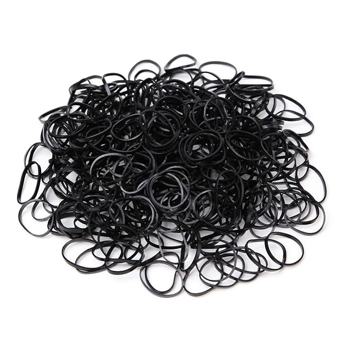 3200 Pcs Elastic Rubber Bands Small Hair Ties Hair Rubber Mini Hair Bands Hair Elastics Tiny Soft Holder Ponytails for Girls (Clear and Black)