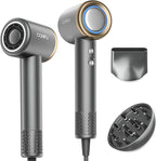 Hair Dryer, CONFU Ion Hair Dryer with Diffuser for Curly Hair, 110000 RPM Professional High Speed Blow Dryer, 1400W Diffuser Hairdryers Fast Drying for Women Men