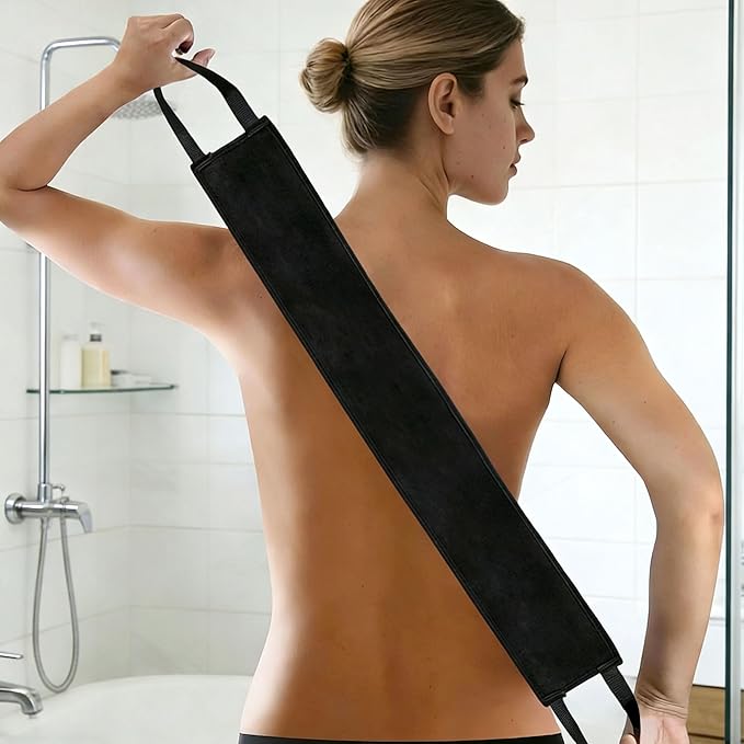 FUNAN Self Tanning Application Kit, 4-Piece Set with Back Applicator, Mini Mitt, Tanning Mitts and Ultra Soft Self Tanner Brush Bamboo Kabuki Brush, Black