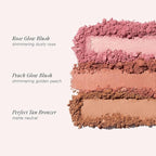 Jouer Prêt-à-Porter Blush & Bronzer Palette - 2 Luminous Blushes + 1 Matte Bronzer, Travel-Friendly with Mirror, Talc-Free Formula, 0.42oz