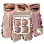 Eyeshadow Palette Multi-Finish , Matte Shimmer Metallic Eye Brightening Palette with Silky Smooth Powder, Fine Shimmer Duochrome Sparkle, Long-Lasting Blendable Shadows for Aegyo-Sal Highlight-6#
