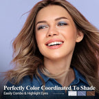 Blue Eyeshadow Stick Makeup 6PCS Set, Dark Blue Brown Metallic Shimmer Matte Cream Eye Shadow Eyeliner Brightener Pencil Crayon - JEANS BLUE