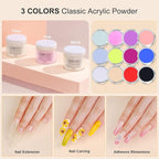 SAVILAND Acrylic Nail Kit with Drill: Nail Kit for Beginners with Everything Professional All-In-1 Acrylic set Gel Polish U V Light Full Tools DIY Salon Home Gift Set