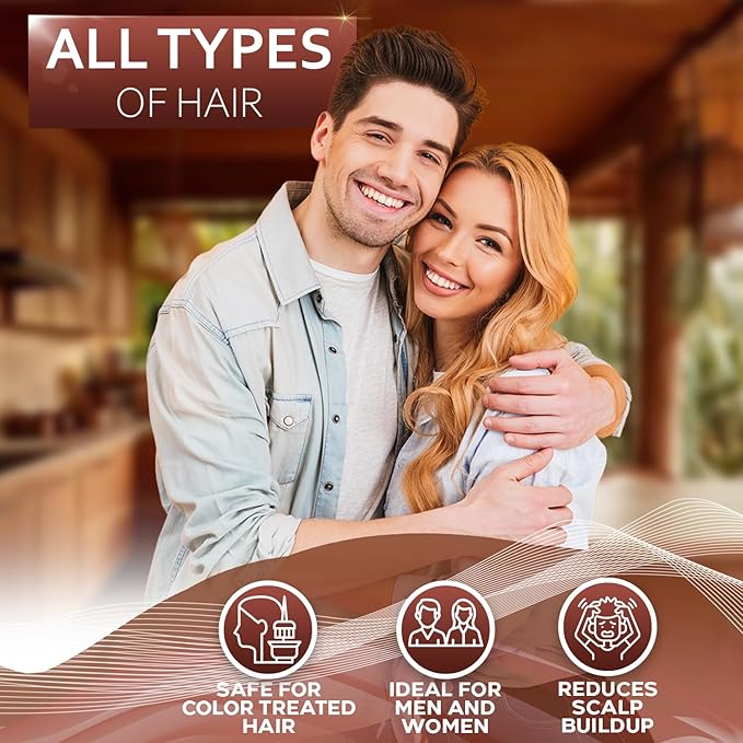 Salicylic Acid Shampoo and Conditioner Set - Scalp Exfoliator Formula for Flakes - Anti Dandruff and Itch Relief for Women and Men - Sulfate and Paraben Free - For Dry, Flaky, Itchy and Oily Hair