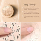 2 Pack Mushroom Head Air Cushion CC Cream Foundation,Beauty Cream EXO TOO Moisturizing BB Cream, Long Lasting Matte Concealer with 2PCS Mushroom Head Sponges (Natural)