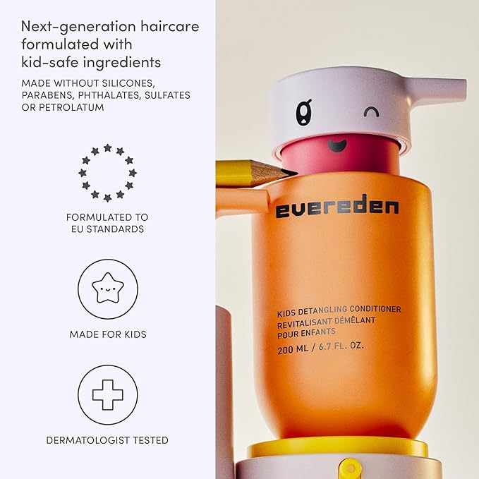Evereden Kids Conditioner Detangler, 6.7 fl oz. | Children's Haircare | Non-toxic Conditioning for Silky Smooth Hair