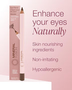 Mineral Fusion Eye Pencil (Light Brown - Rough) - Eyeliner with Soothing Chamomile, Meadowfoam & Vitamin E - Smooth & Long Lasting, Hypoallergenic, Non-Irritating Eye Makeup