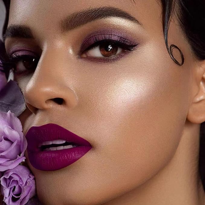 MAKI YIKA Dark Purple Lipstick for Women Color Stay Long Lasting Lipsticks, No Smudge Matte Liquid Lipstick Transferproof Cruelty-Free Lip Color, GOTHIC PLUM