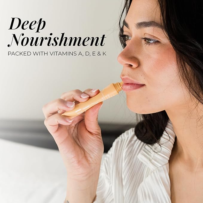 Amallow All Natural Tallow Lip Balm Squeezable Tube - Grass Fed/Finished Beef Tallow + Organic Beeswax & Vanilla & Orange Essential Oils .5 OZ (Orange Creamsicle)