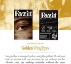 Fazit Makeup Patches - Golden Wing Eyes - Glow Up Make-Up Patches - Cute Glitter Makeup Accessories for Women - Cosmetic Glitter for Face