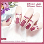 16.5ml Dark Pink Nail Polish Large Volume Quick Drying Nail Polish, Fast Drying and Long Lasting Color Nail Art DIY Home Manicure Gift for Women