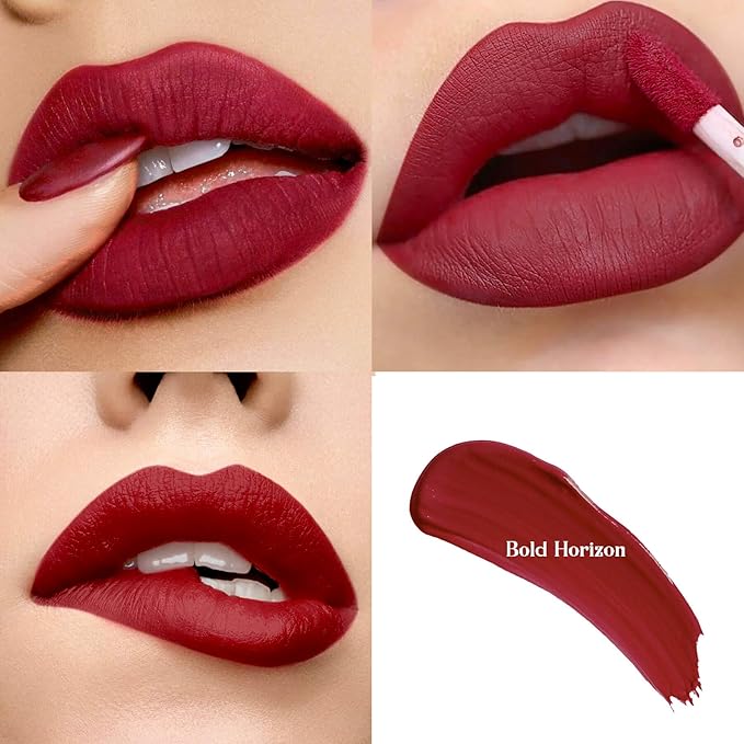 Multicolor Matte Liquid Lipstick Set 3Pc For Women Deep Red, Black, Classic Red Long-Lasting, Smudge-Proof, Waterproof – High-Pigment, Transfer-Resistant Colors for All-Day Wear