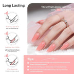16.5ml Soft Pink Nail Polish Large Volume Quick Dry Nail Polish, Long Lasting Shine, Fingernail Toenail Nail Art DIY Home Travel Nail Art Gift