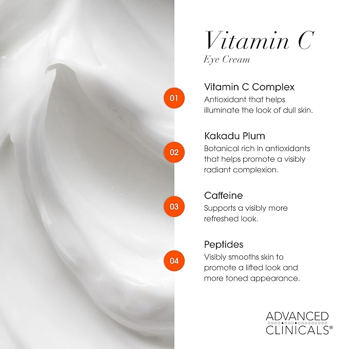 Advanced Clinicals 3 Pack Glow Getter Vitamin C Skin Care Set | Brightening Vitamin C Serum + Facial Cleanser Face Wash + Under Eye Cream For Dark Spots | Anti Aging Gift Set Box For Women & Men, 3PC