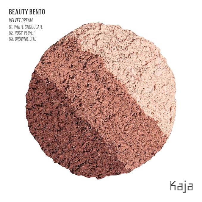 Kaja Beauty Bento Collection - Bouncy Eyeshadow Trio | Burnt Sandy Brown Tones, Travel Size, 13 Velvet Dream, 2019 Allure Best of Beauty Award, 0.03 Oz