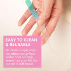 Bona Fide Beauty Glass Nail File with Case (Aqua) - 1 Piece Luxurious Gifts for Women, Crystal Etched Nail File for Natural Nails