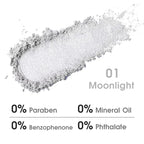 UCANBE Moonlight Single Eyeshadow Palette, Highly Pigmented Glitter Eye Shadow Powder, Professional Long-Lasting Waterproof Makeup Palette