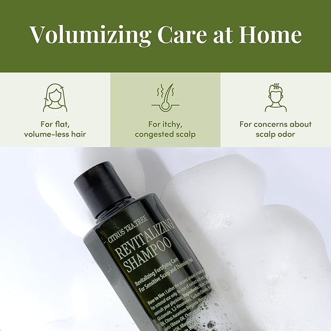 CURLYSHYLL Revitalizing Shampoo for Thinning Hair | Volumizing & Fortifying Care | Daily Scalp Shampoo with Citrus & Tea Tree (360ml)