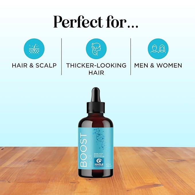 Volumizing Rosemary Hair Oil Serum - Moisturizing Scalp and Hair Oil for Men & Women Infused with Amla Black Castor Pumpkin Argan & Jojoba - Lightweight Hydrating Vegan & Color Safe (Herbal Scent)