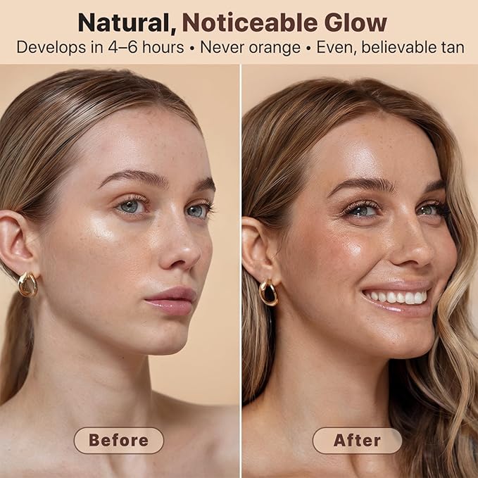 Bronzing Face Tanner Spray Mist, Sunless Face Tanning Water, USA Made with Natural & Organic Ingredients