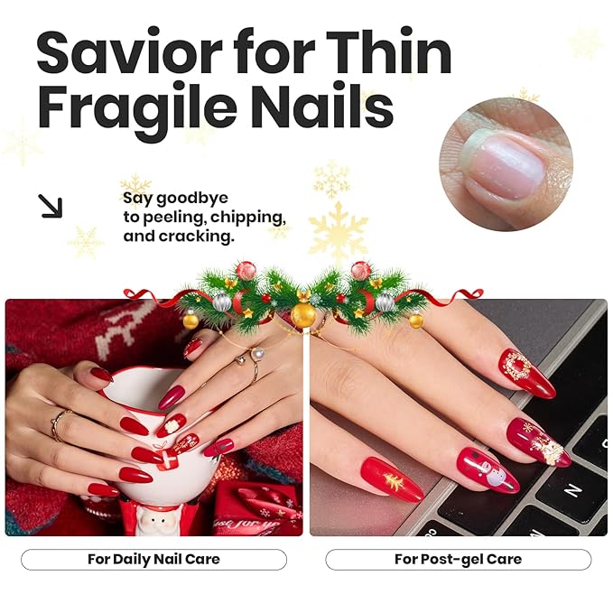 Beetles Red Nail Polish Set Blazing Rose, 6 Colors Dark Red Burgundy Nail Polish Glossy Enhance Nails Quick Dry Fingernail Polish for Nail Art Manicure DIY at Home Christmas Gifts For Women