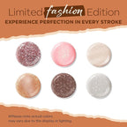 modelones Glitter Nail Polish Set 6 Colors Gold Brown Silver Pink Nude Fall Winter Shimmer Pearl Quick Dry Kit Manicure DIY Nails Art Salon Home Gifts For Women Girls