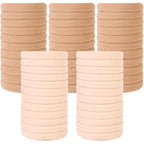 BAOLI 100PCS Brown Hair Ties for Women, Soft Blonde Hair Ponytail Holders, Thick Pony Tails Hair Ties No Damage, Seamless Hair Bands Elastic Holders for Heavy Hair, 2 Inch in Diameter