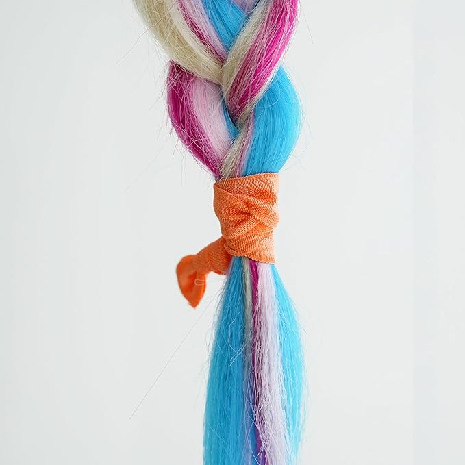 MEEDEE 100 Pack Orange Hair Ties For Women No Crease Soft Elastic Ribbon No Damage Orange Hair Ties Knotted Ouchless Hair Ribbon Yoga Hair Ribbons Elastic Bracelets